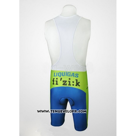 2010 Maillot Ciclismo Liquigas Doimo Bleu et Vert Manches Courtes et Cuissard